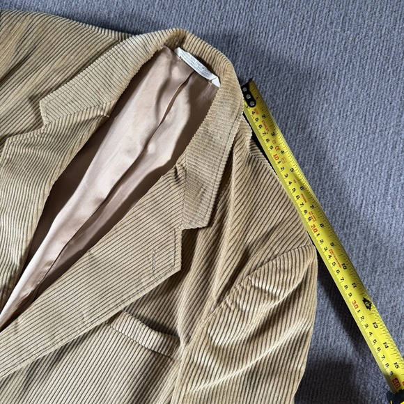 Vintage Land's End Corduroy Cotton Blazer Tan Elbow‎ Pads 43R NWT VTG - Picture 8 of 11